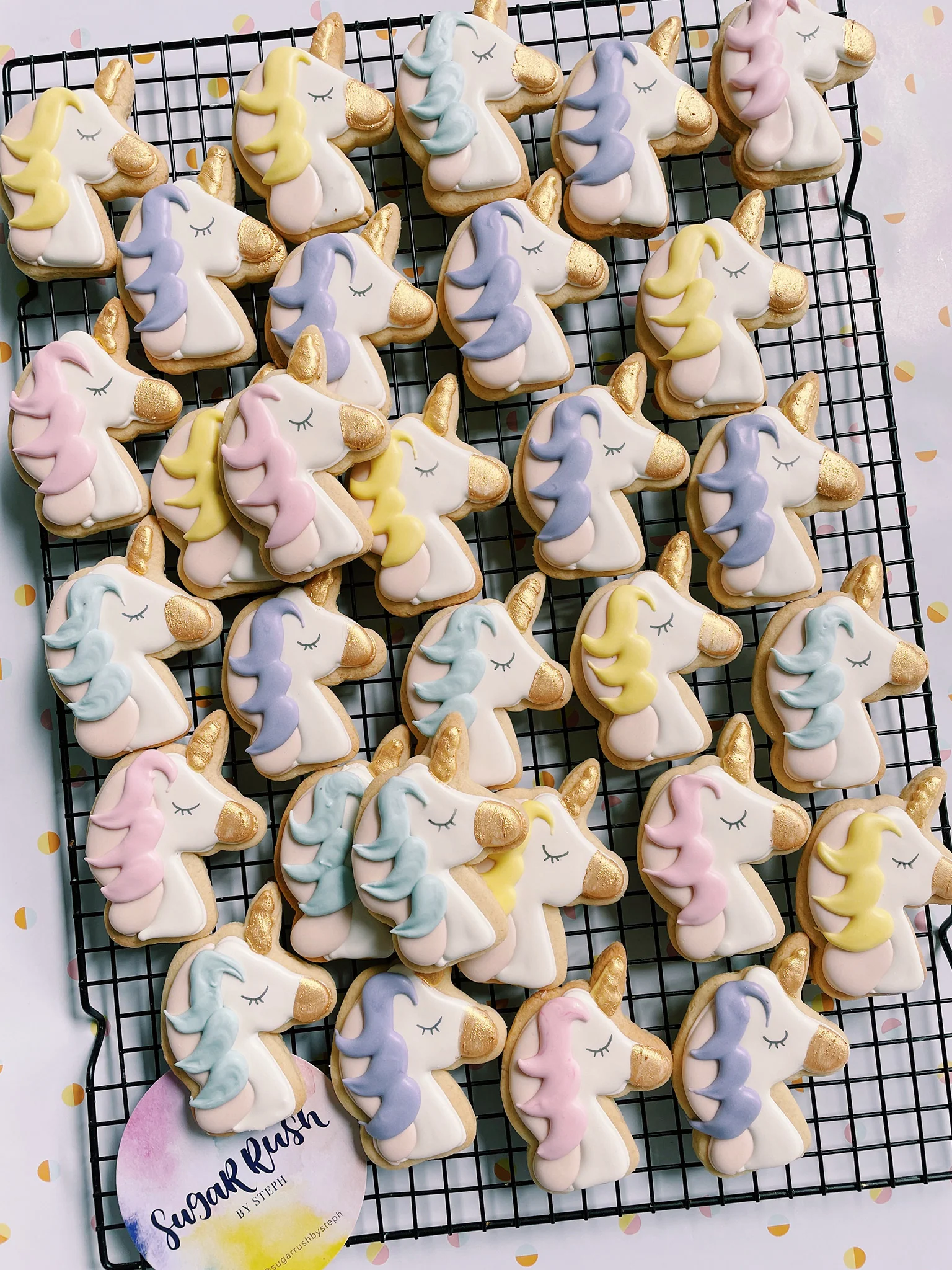 Mystical Unicorn Cookies | Colourful Rainbow Unicorn Theme Sweets - Image 4