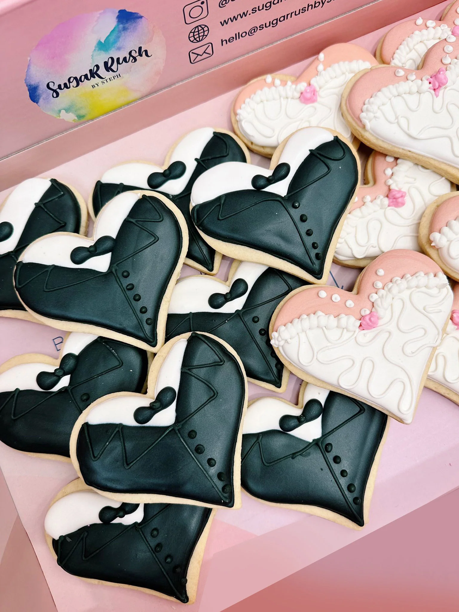 Wedding Favours | Custom Bride and Groom Wedding Event Cookies - Image 3